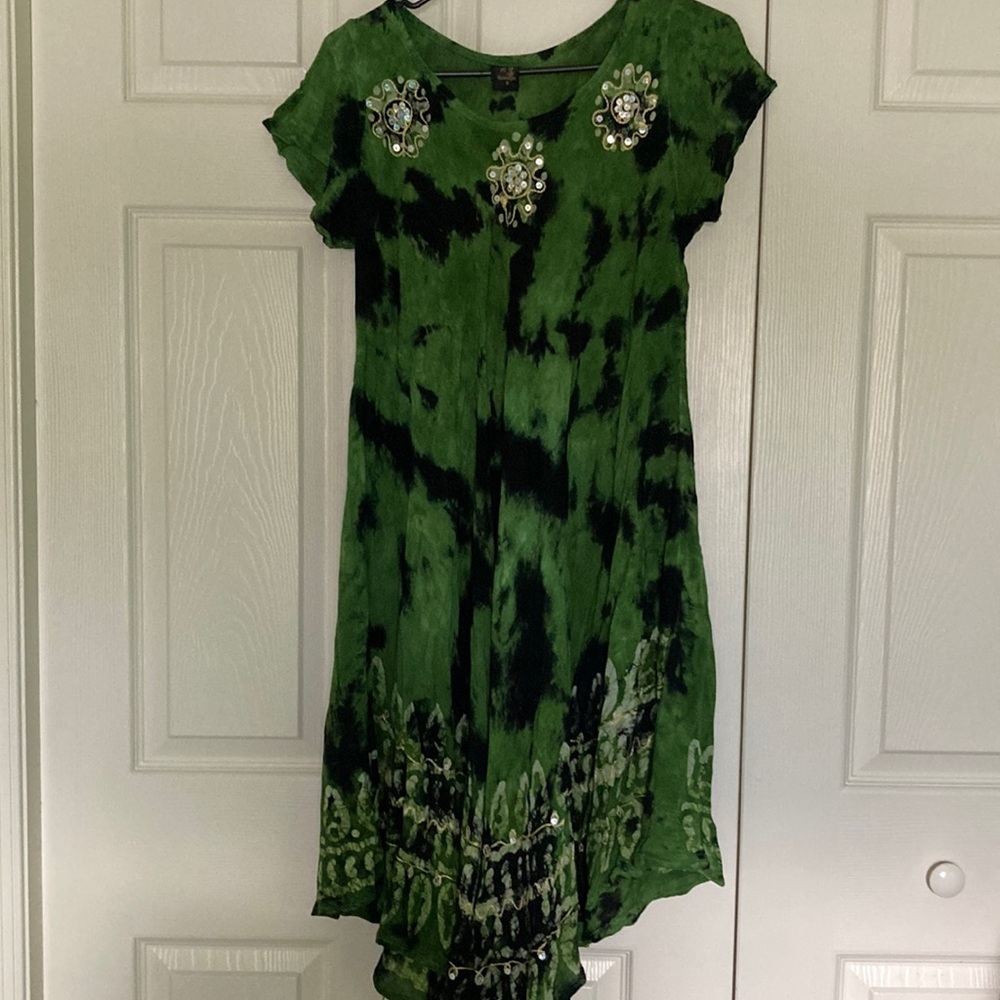Riviera Sun Women’s size Small Green Sundress beach cover-up